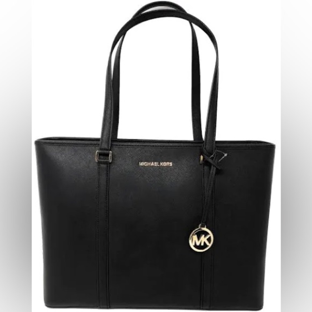 Michael Kors Black Leather Tote Bag
